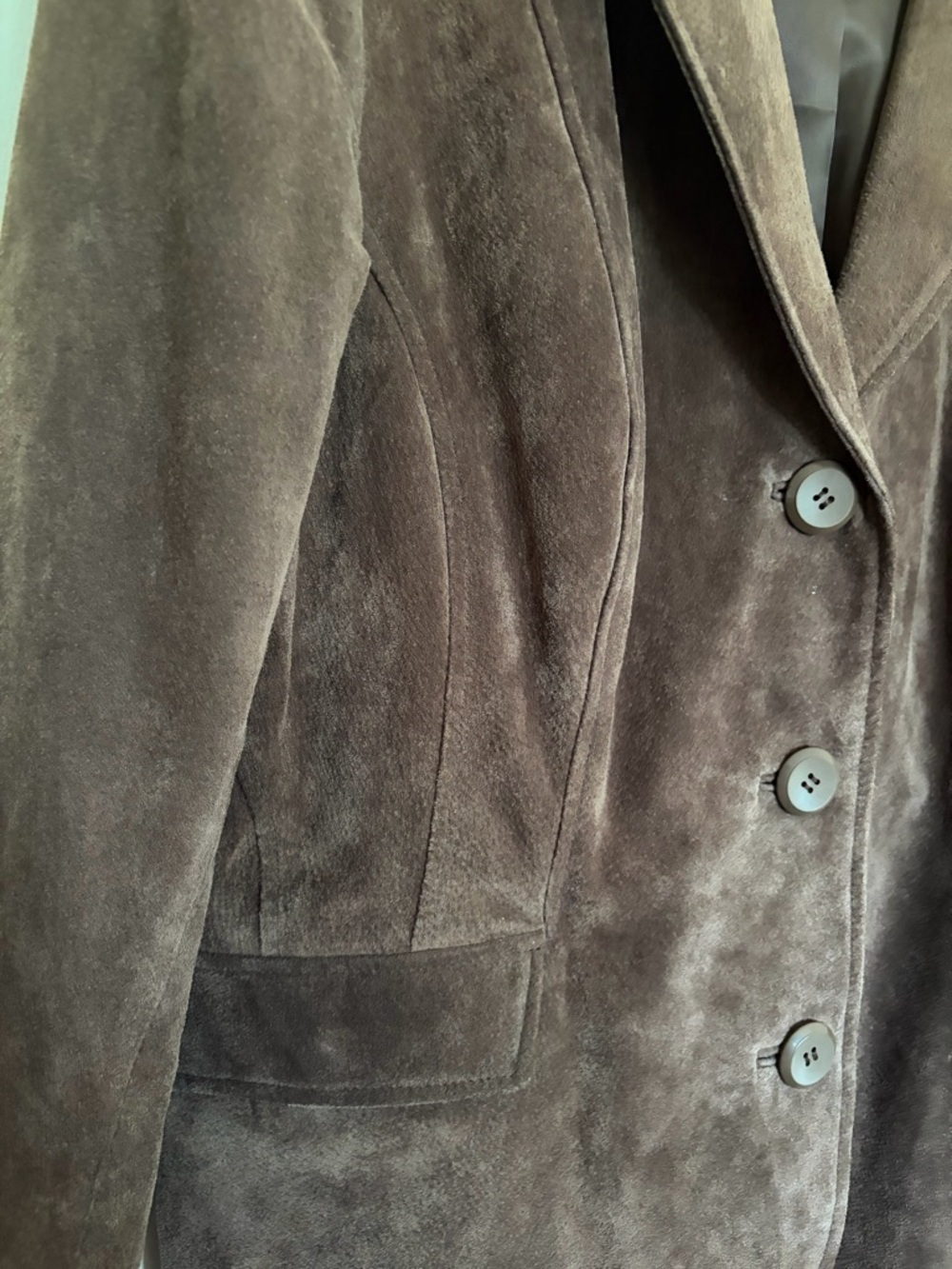 Vintage Brown Suede Leather Blazer XL Western Boho Y2K Jacket Tailored 90s - Picture 3 of 10